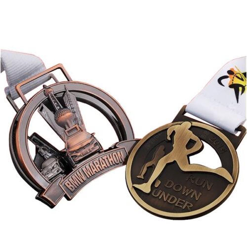 Custom 3D old metal half marathon finishers medals