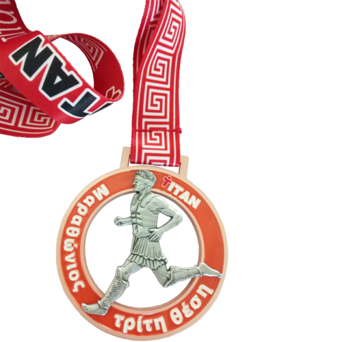 Custom metal medals with antique plating for race