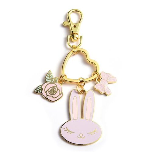 Custom metal enamel keychain for girls