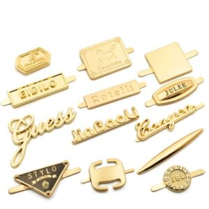 Custom gold metal labels
