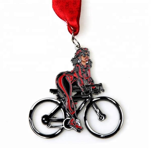 Custom antique bicyle sport metal sea game medal tally
