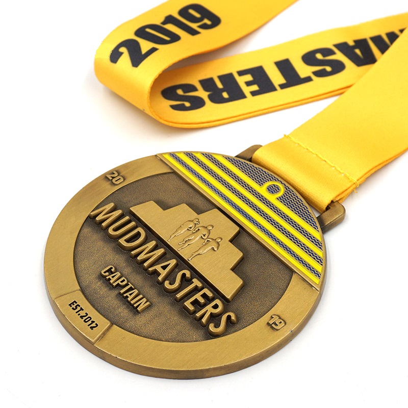 New designs of Custom antique gold Marathon medals