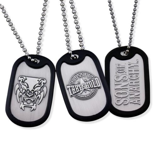 Stainless steel dog tag printing with necklace