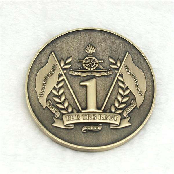 Custom enamel 3D souvnir metal old gold Navy coin