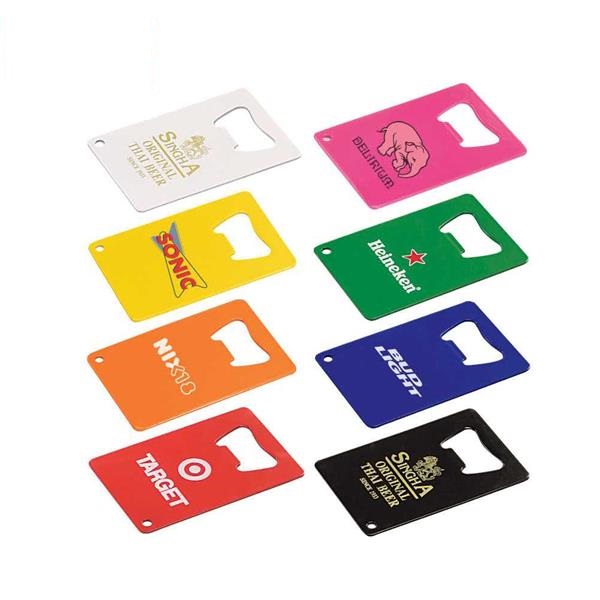 Credit card bottle opener with custom logo printing