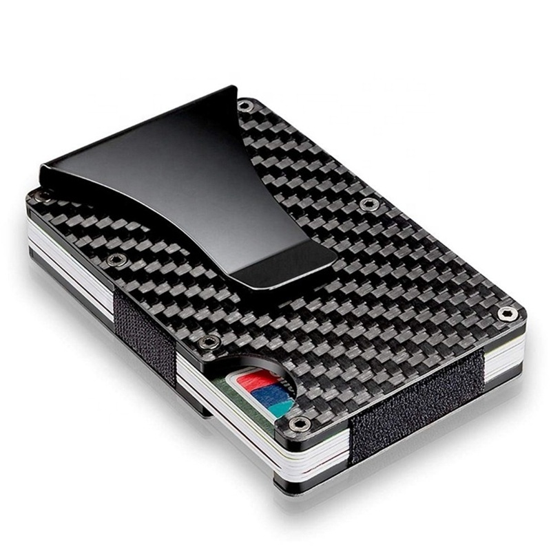 Credit card holder with carbon fiber wallet money clip - Gowin Gifts Co ...