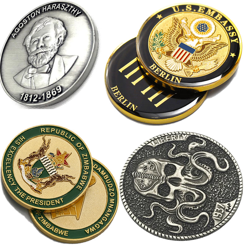 Custom 3D metal enamel souvenir coin manfuacturer
