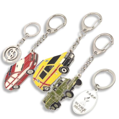 Custom enamel promotional metal keyring