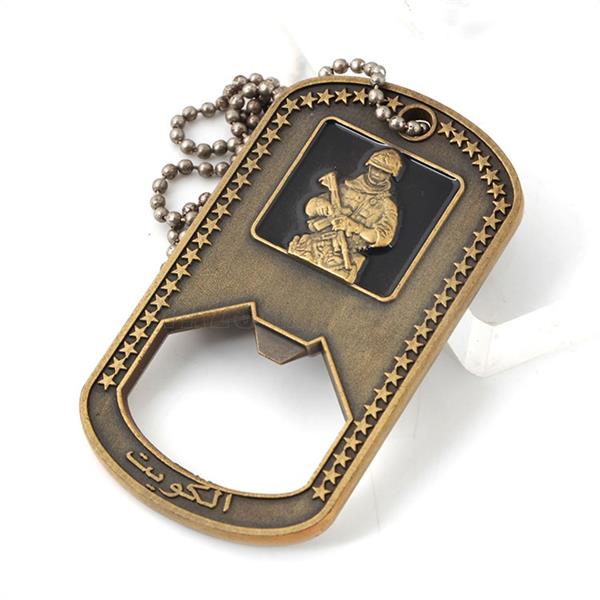 Fashion designs Dog tag opener custom logo with enamel 