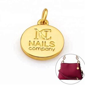 High quality gold metal handbag logo plates