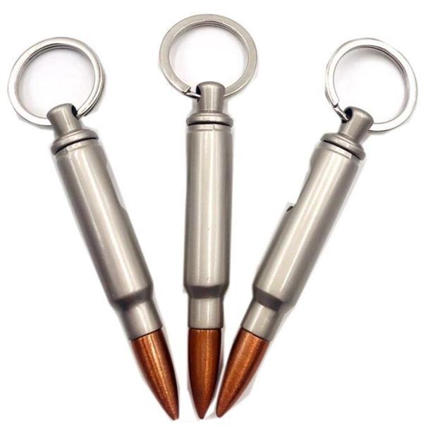 Matt silver color plating bullet bottle opener
