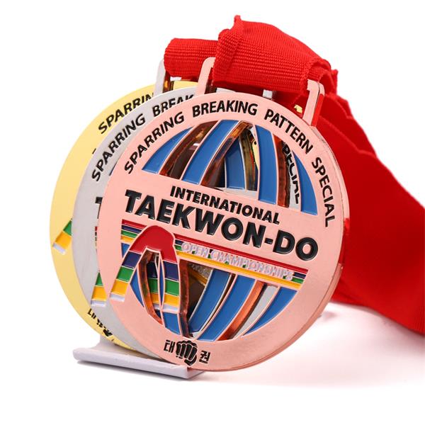 Custom gold metal taekwondo championship medals