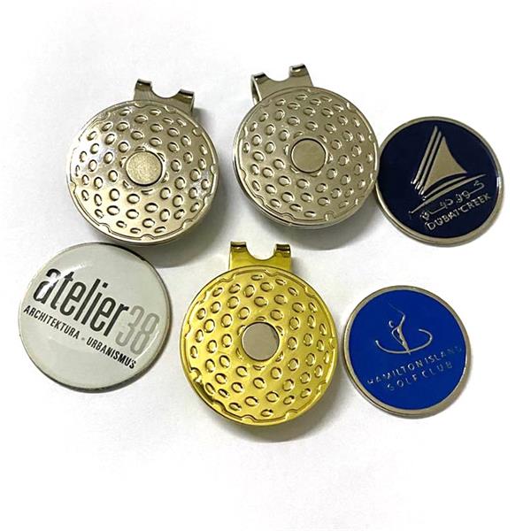 Factory Blank models of metal hat clip with custom ball marker