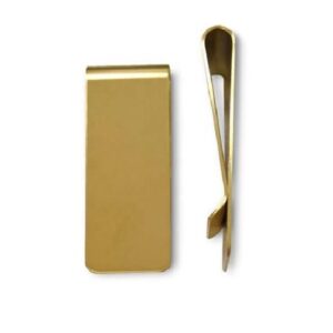 Promotional blank brass gold plating metal money clip