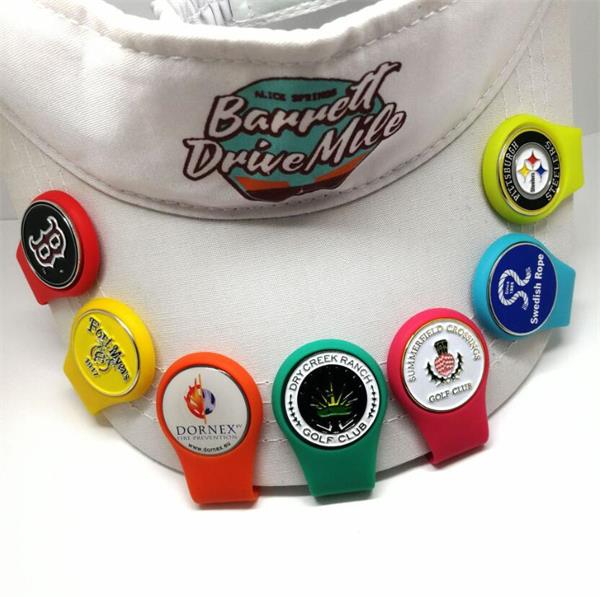 Cheap price promotional Plastic golf hat clip with custom ball marker