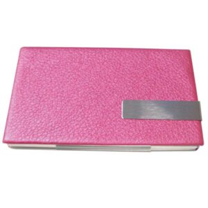 PU name card holder with pink leather