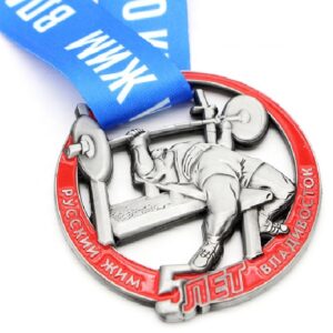Custom 3D weightlifting metal medal