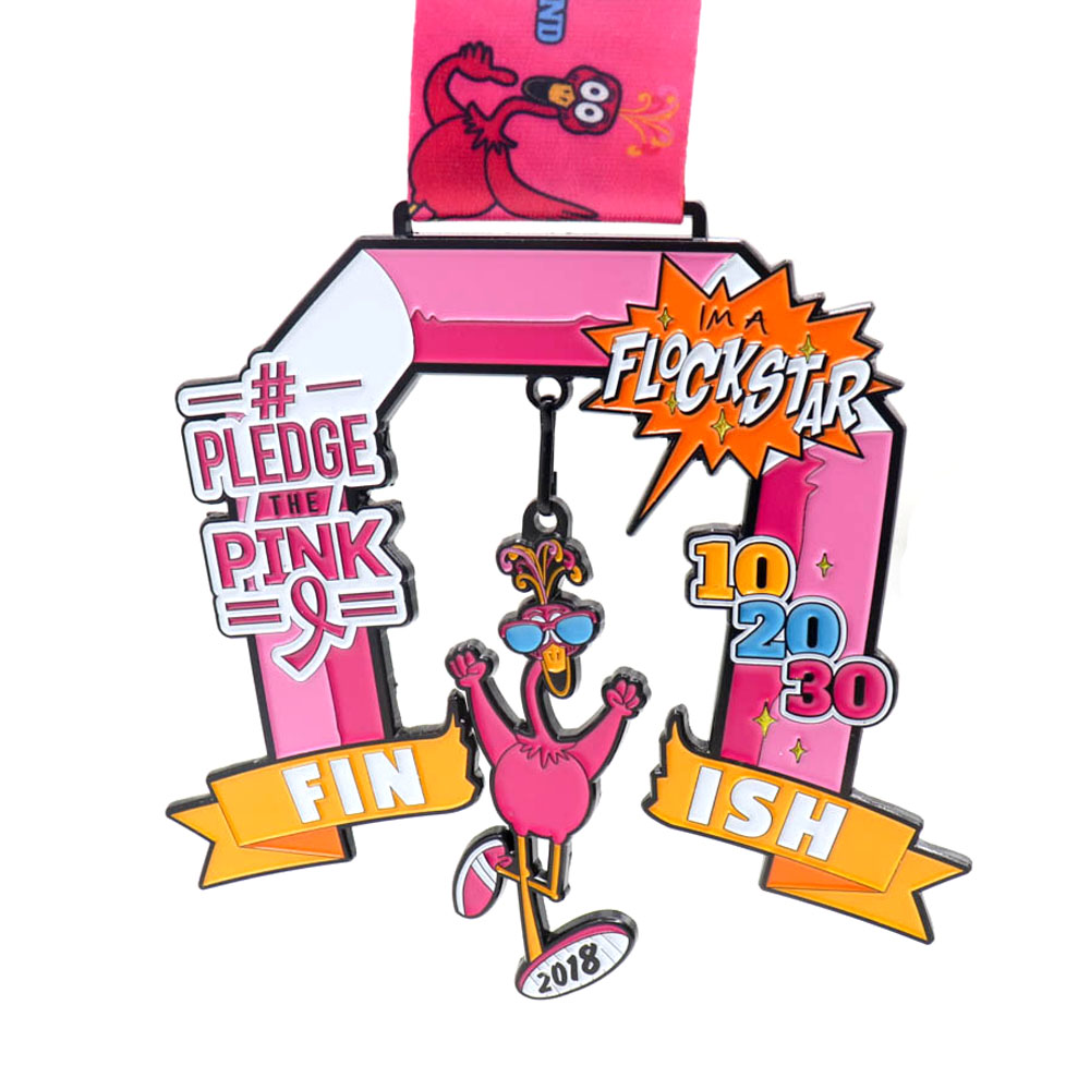 Custom enamel finisher virtual run medals