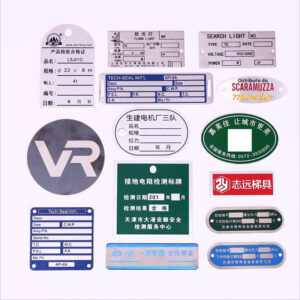 Custom metal Aluminium Self-Adhesive printing labels