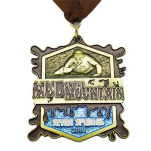 Ribbon medals for Mud on the mountain sport