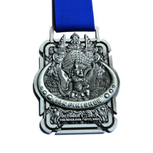 10K finisher custom metal 3D medal with ribbon
