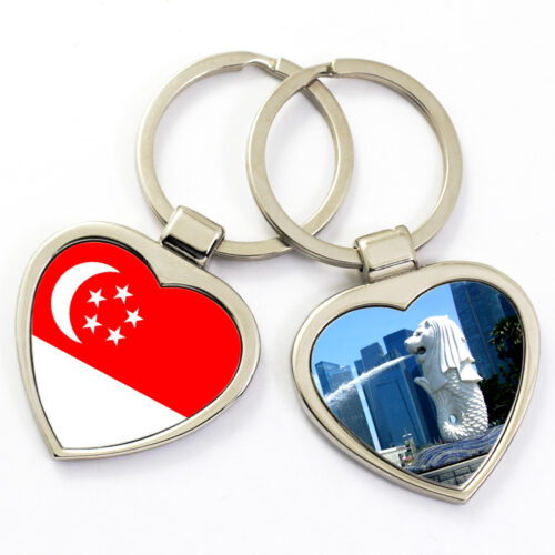 Custom tourist souvenir heart key chain