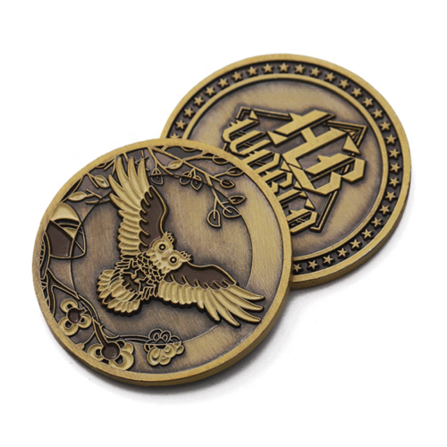 Personlised old metal token coins with enamel