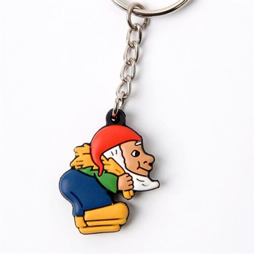 Custom Father Christmas flexible PVC key chain