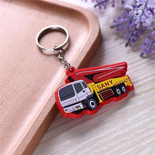 Custom soft rubber PVC Truck keychain