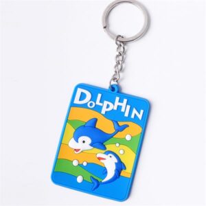 Ocean Park custom dolphin plastic keychain