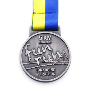 Old metal fun run 5KM marathon runner medals custom