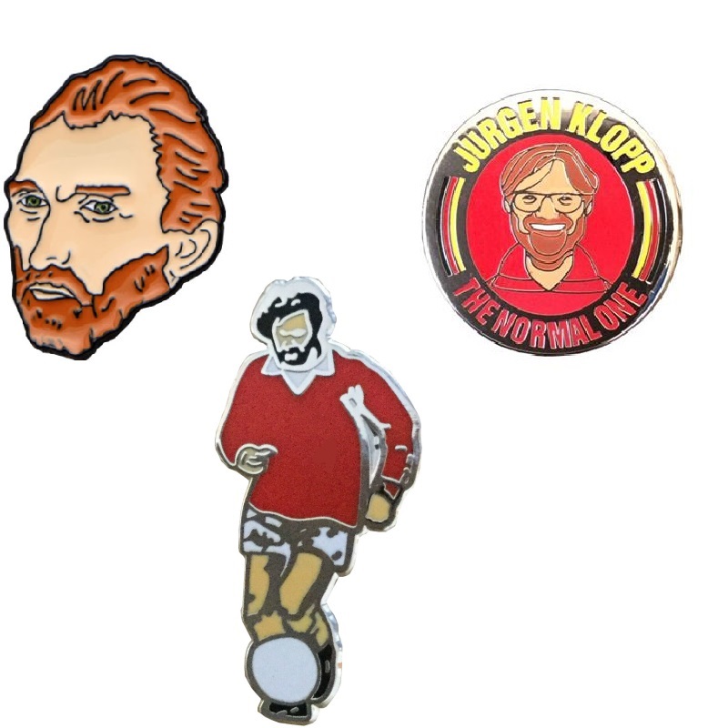 Custom enamel lapel pins of Football star