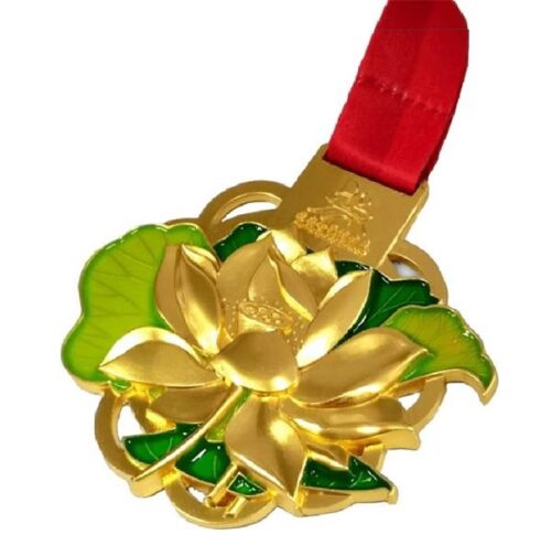 3D Lotus transparent enmel 3D medals