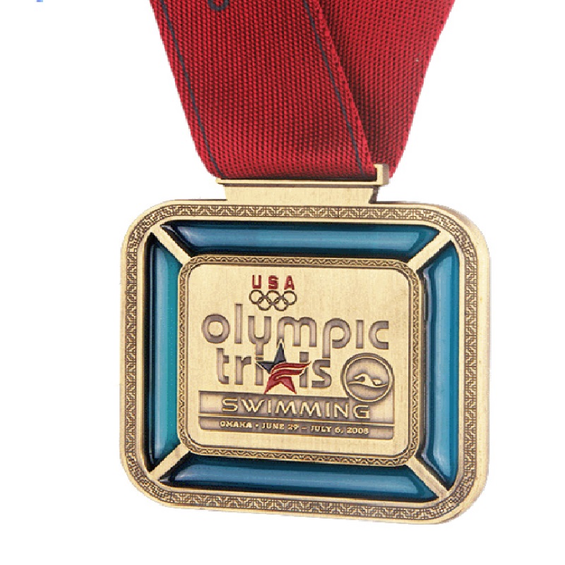 USA Olmpic swimming medals with transprent enamel