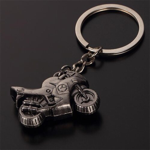 Black nickel plating color 3D metal motor bike keychain