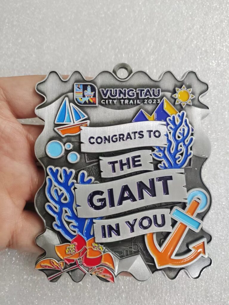 City Trail custom-medals with UV printing color logo